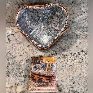 2000 Longaberger Little Love Blue Sweetheart Basket